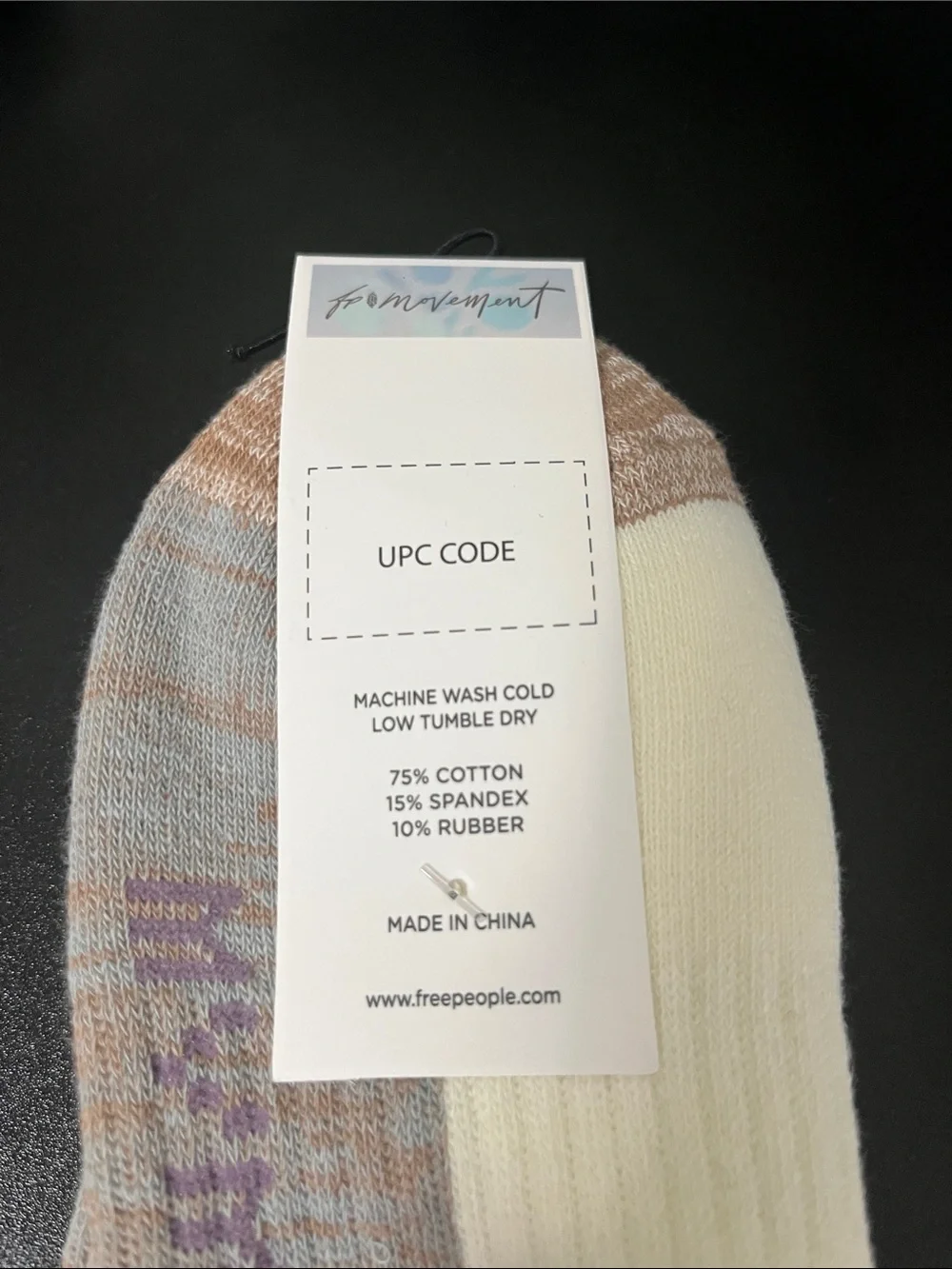 1414. FREE PEOPLE tube socks in Cream One Size NWT